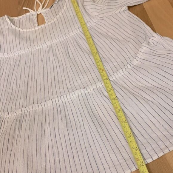 🟢3 items for $20—//MADEWELL tiered top haysboro stripe long sleeve tie back - Picture 8 of 11